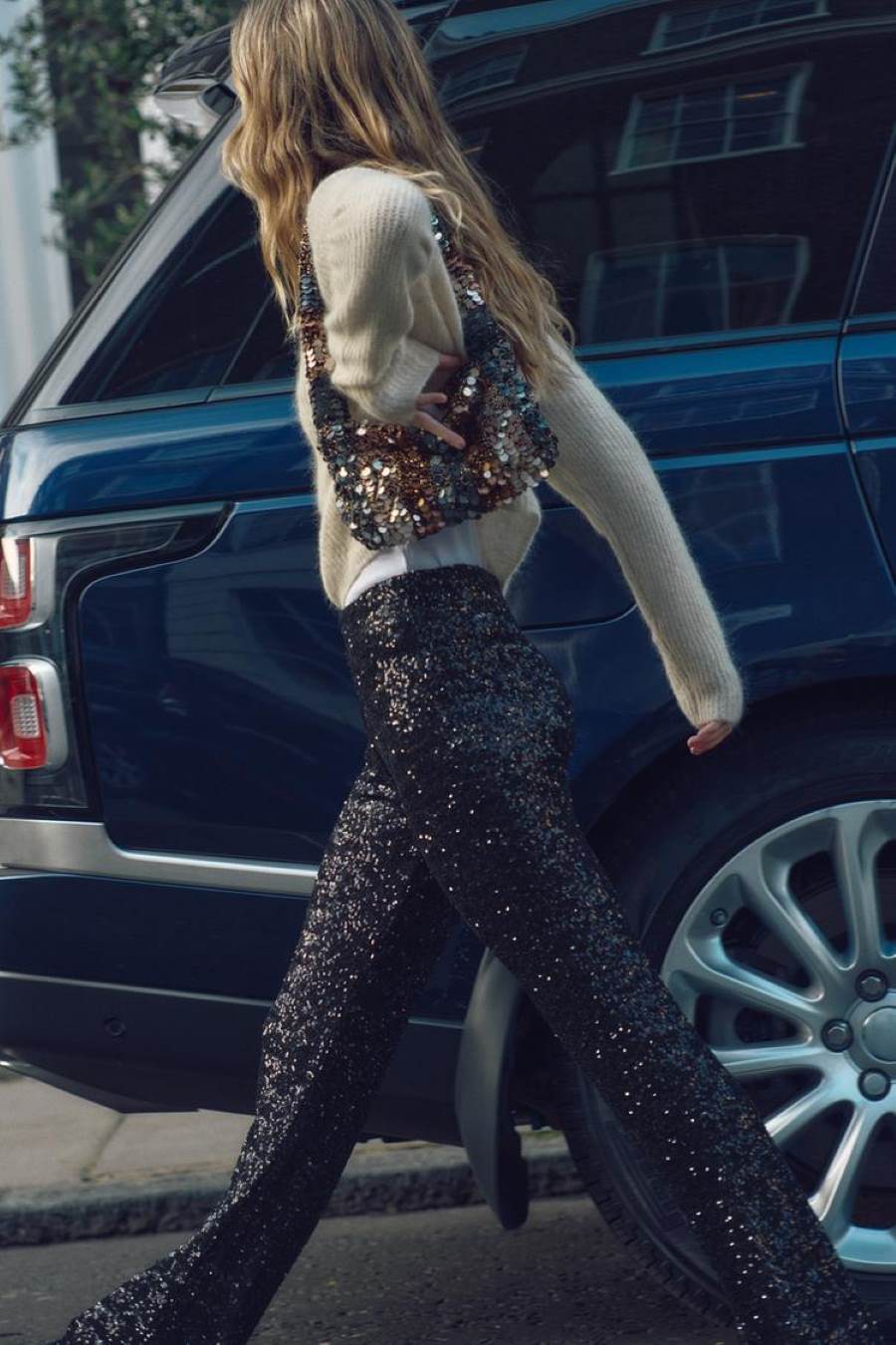 Flared Sequin Leggings