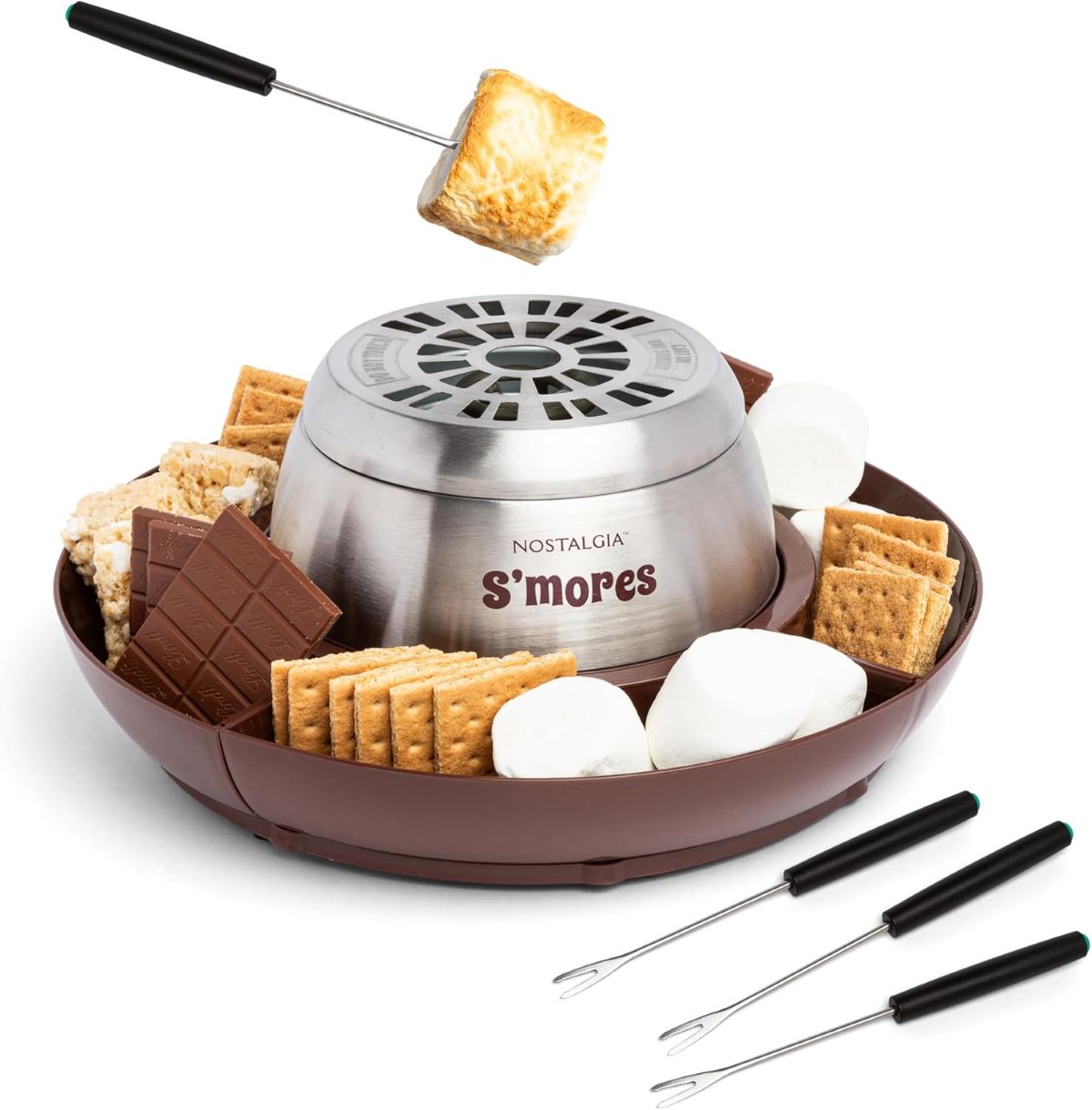 Nostalgia Indoor Electric Stainless Steel S Mores Maker