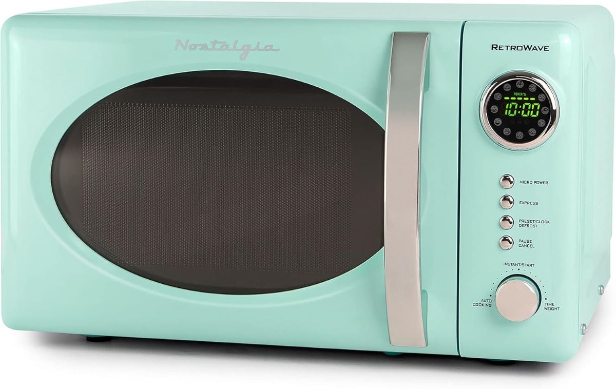 Nostalgia Retro Compact Countertop Microwave Oven